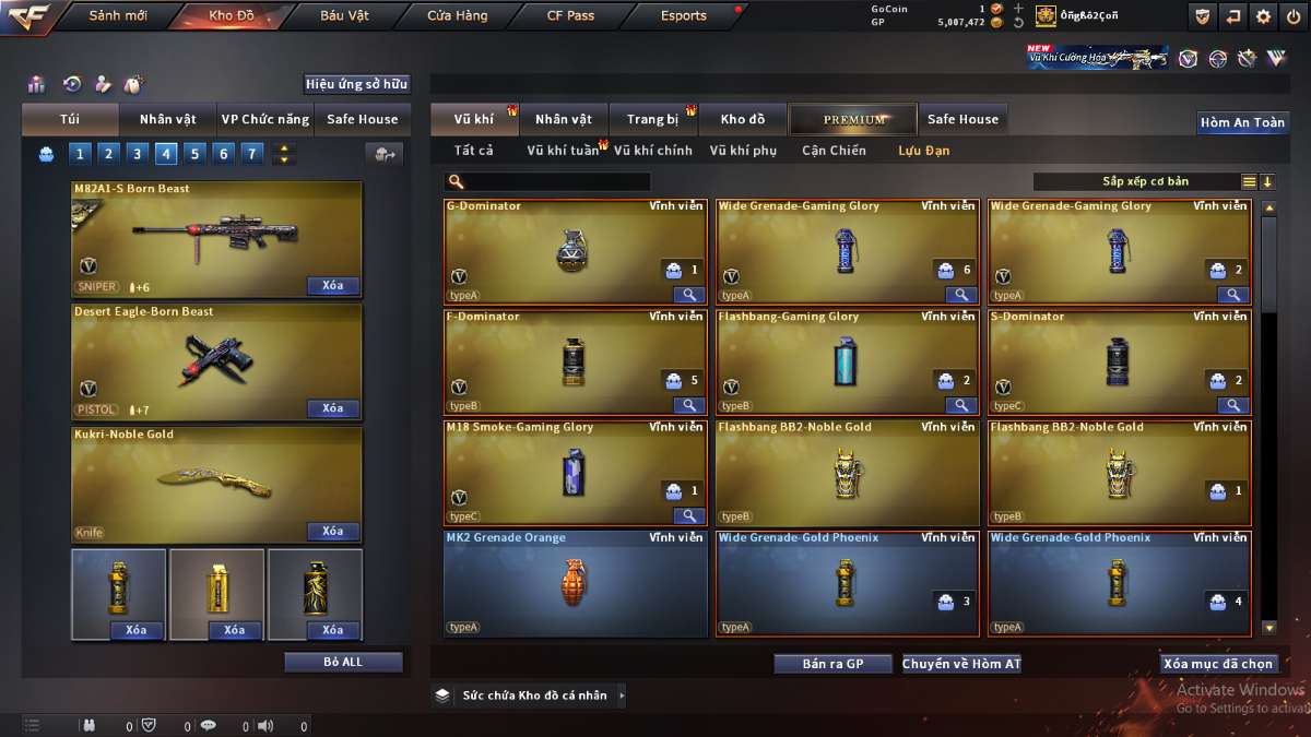 shop acc cf uy tin gia re